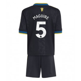 Manchester United Harry Maguire #5 Tredje Kläder Barn 2025-26 Kortärmad (+ Korta byxor)